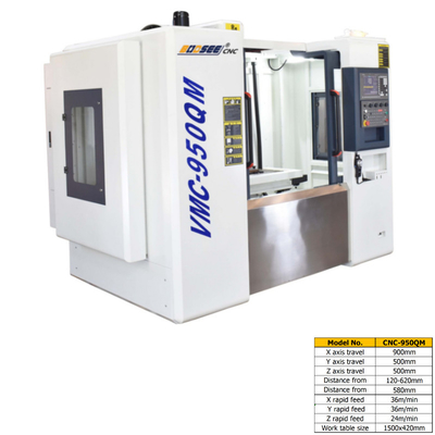 Industrial 3 Axis Vertical CNC Machine BT40 Spindle Automatic CNC Milling Machine